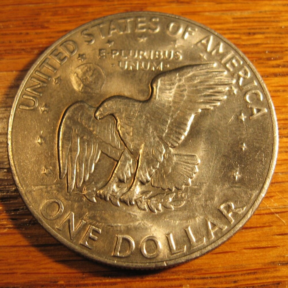 1977 P EISENHOWER 1 DOLLAR COIN - Picture 2 of 2